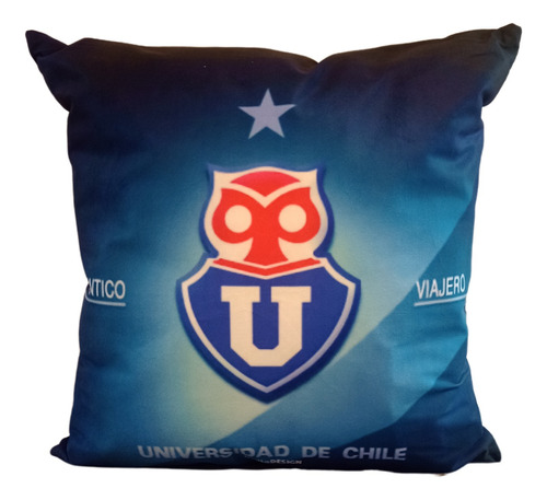 Cojín Almohada Felpa 45x45 Extra Suave Universidad De Chile