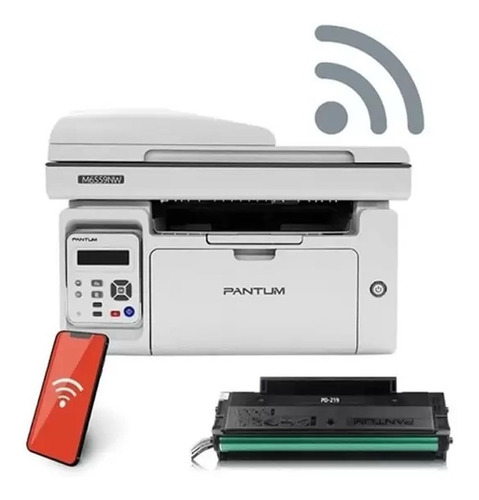 Impresora Multifunción Pantum M6559nw Con Wifi Blanca Color Blanco