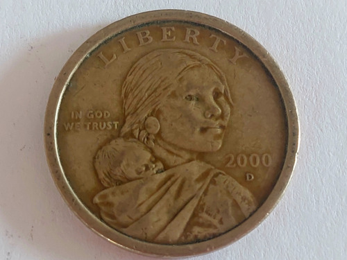 Moneda One Dollar India Sakagawa Año 2000