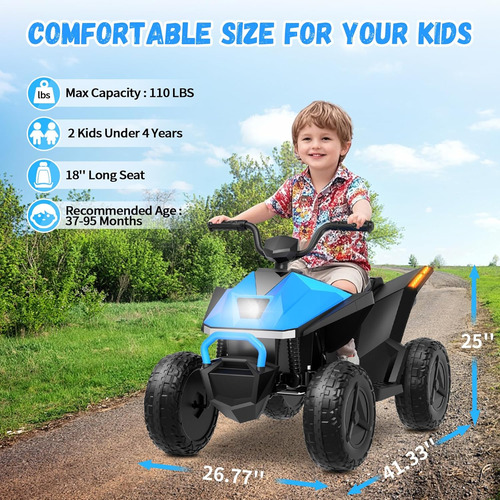 Atv Para Niños De 24 V, 400 W Con 4 Suspensiones De Resorte,