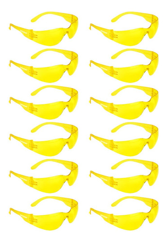 Safegear - Lentes De Seguridad Color Ámbar, Paquete De 12 .