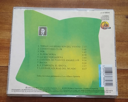 Pescado Rabioso ( Spinetta ) - Artaud / 2da Edicion / Cd Remasterizado (Usado)