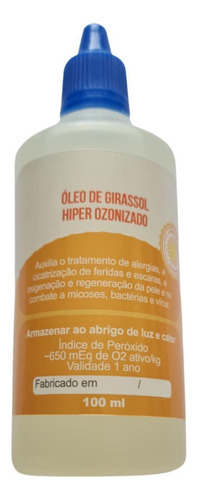  Óleo De Girassol Hiper Ozonizado - 100ml