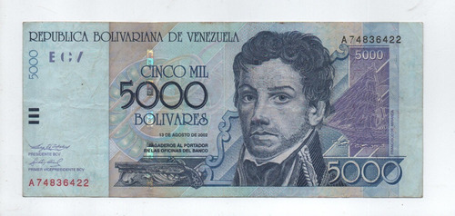 Venezuela 5000 Mil Bolivares 2002