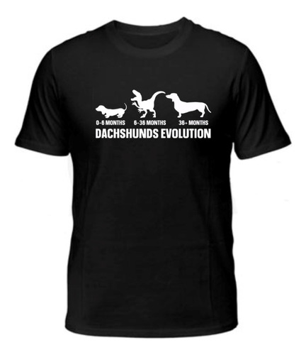 Remera Perro Salchicha Raptor Dachshund Algodon 100% Premium