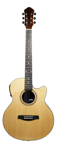 La Sevillana Fo-300ceq Nat Guitarra Electroacústica Folk Color Natural Orientación De La Mano Diestro