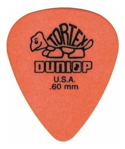 Puas Dunlop Tortex Std 0.60 Nar 418b.60 (36pz) Confirma Exis Color Naranja Tamaño Mediano