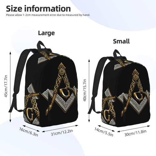 Fycfslmy Mochila Masónica Master Mason Con Correas Adecuada