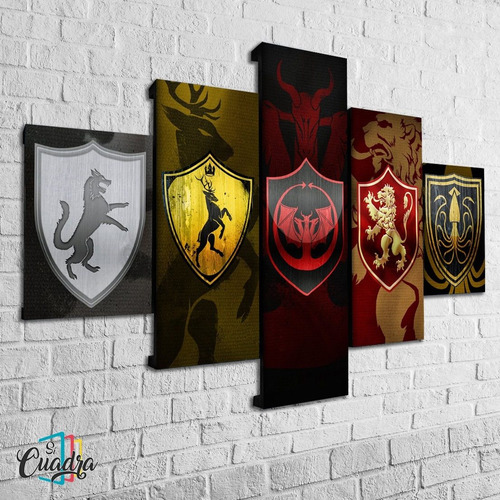 Cuadro Game Of Thrones Mosaico Moderno Poliliptico Serie