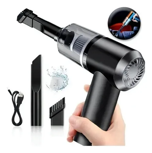 Aspirador portátil USB 120w 6000pa - negro/blanco