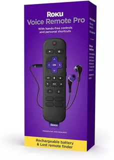 Roku Voice Remote Pro | Control Con Voz Recargable Para Roku