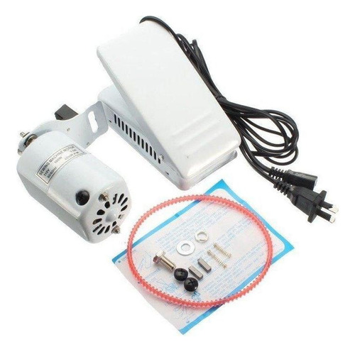 Kit Motor E Pedal De Máquina De Costura Caseira 220v Branco