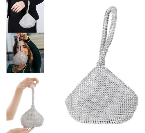 Cartera De Fiesta De Moda Para Mujer Con Diamantes De Imitac