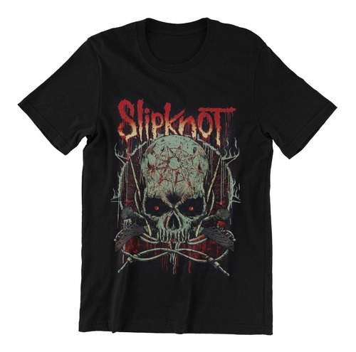 Polera Unisex Slipknot Metal Rock Calavera Estampado Algodon