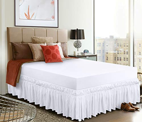 Rodapie Matrimonial Microfibra Lisa Blanca Utopia Bedding Blanco Liso Matrimonial