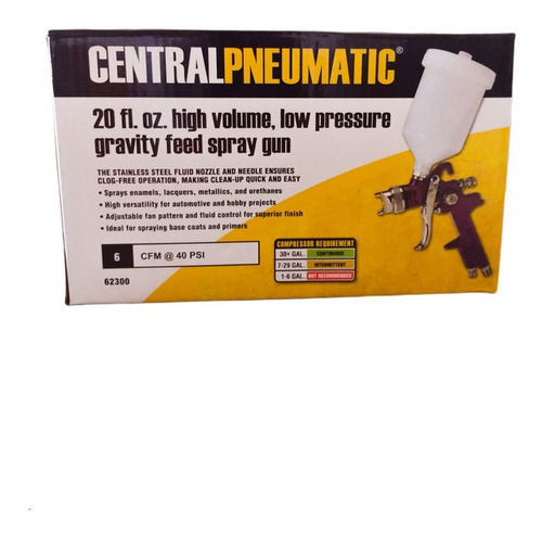 Pistola De Gravedad Para Compresor Pico 1.4 40 Psi Central
