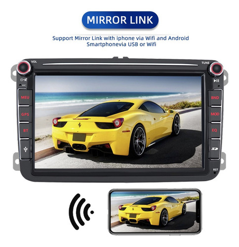 Auto Estéreo Pantalla Carplay Con Gps Bt 9 Pulgadas Para Vw