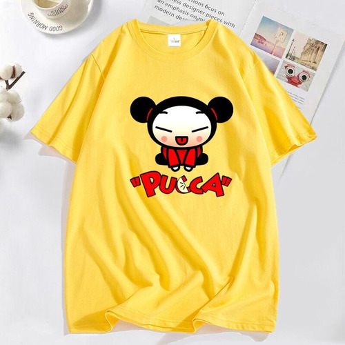 Playera De Manga Corta Con Estampado Gráfico Lindo De Pucca