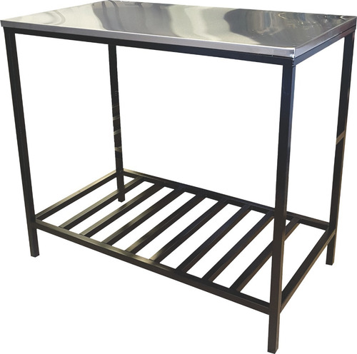 Mesa De Trabajo 100x55x90 Cm Con Estante Caño Oferta Dev