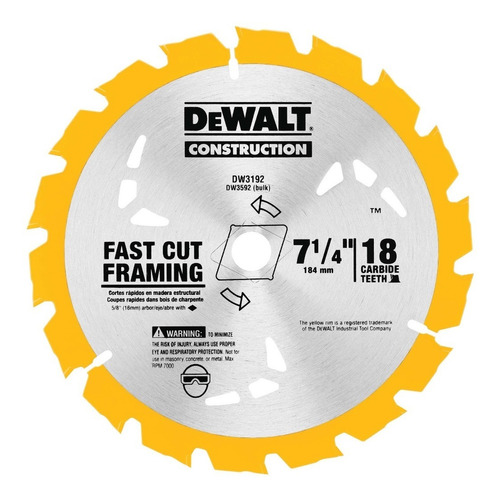 Lamina Serra Circular 7.1/4 18d Dw3592b10 Dewalt