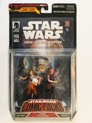 Mara Jade Y Luke Skywalker Star Wars Comic Packs Hasbro 2007 (Usado)