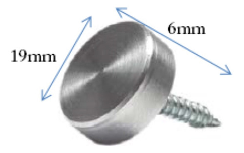 Base Tapa Tornillo Aluminio  Mueble  Acrlico Vidrio T19x06a