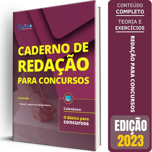 Caderno Redação - Concursos, Vestibulares 2023 - Oficial