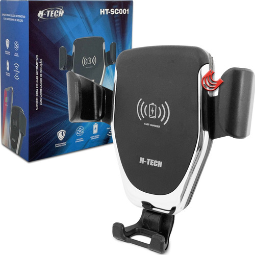 Imagem 1 de 7 de Suporte De Celular Carregador Wireless 12v Saída Ar