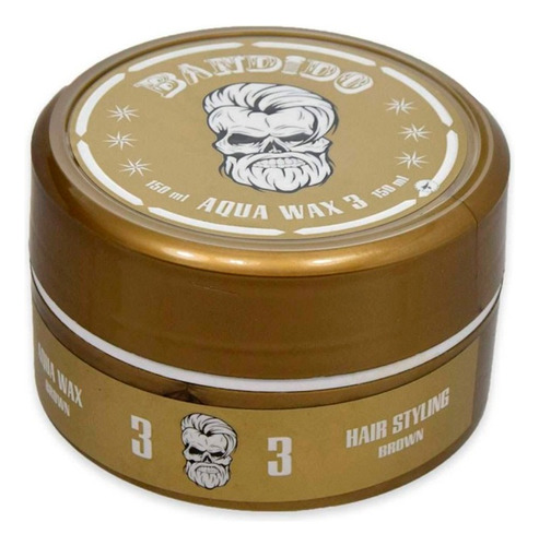 Hair Wax Bandido 3 Brown Cera Para Peinar Fijación Suave