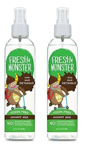 Monster Fresca Detangler Niños Spray De Coco, 8 Oz, 2 Paquet