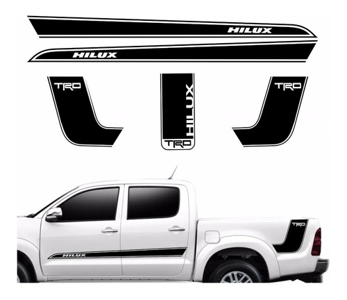 Kit Adhesivos  Calcos Laterales Toyota Hilux Trd Imp17