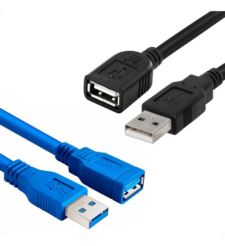 Cable Extensor Usb 2.0 Blindado Azul 3 Metro - Otec