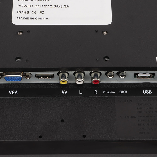 Monitor Vga Av Bnc Usb Dc Con Entrada Tft Lcd Hd Multimedia
