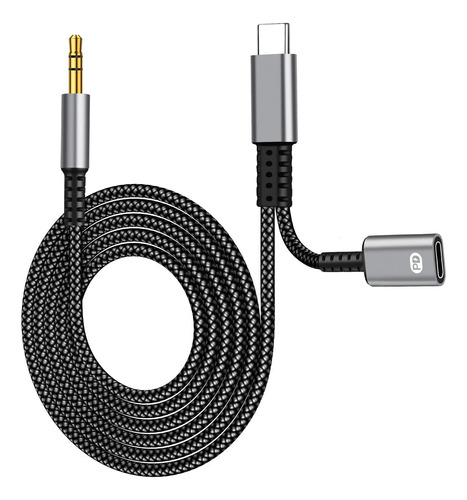 Cable Auxiliar Usb Ca 0.138 In Cargador 2 1 Audio Estereo Fe