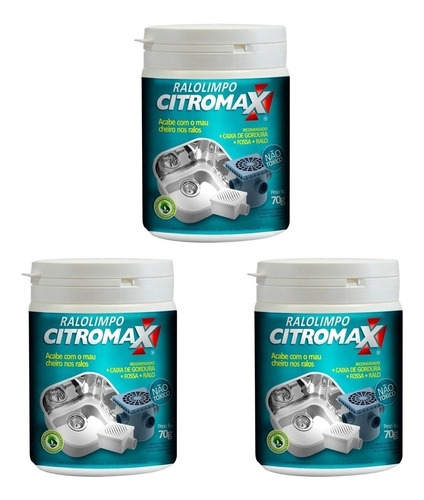 Enzimas Limpa Caixa D Gordura Fossa Ralo 3x70g - 24 Aplic.