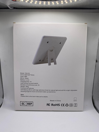 Espejo Maquillaje Led Táctil Usb Luz Fría, Neutra Y Cálida Blanco