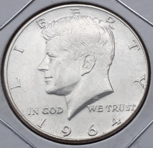 Moneda Medio Dolar Kennedy 1964 Plata Unc