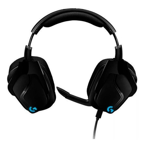 Imagen 4 de 4 de Auriculares gamer Logitech G Series G635 negro con luz rgb LED