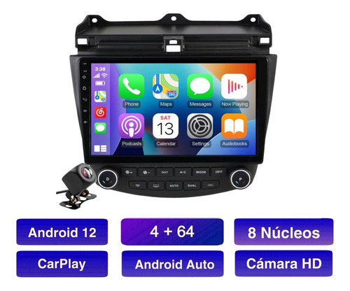 Estereo Honda Accord 03-07 Carplay Android Auto 4+64