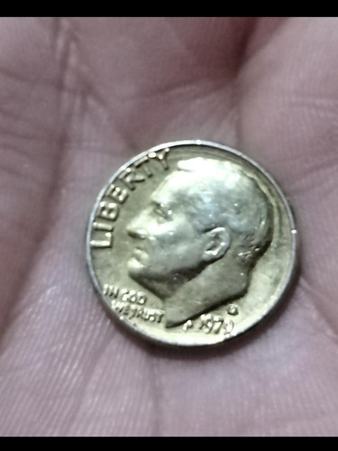 Imagen 2 de 2 de Moneda De 0.10 Ctvs De Dolar De 1979 Dorada