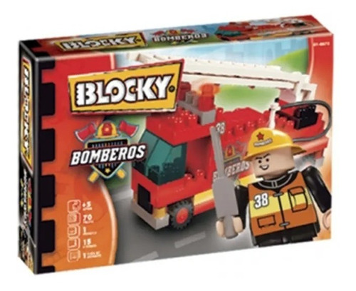 Bloques Bomberos 70 Piezas Original Blocky