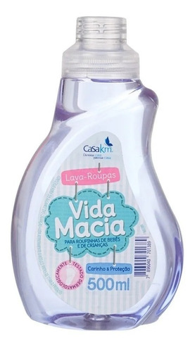 Kit C/5 Lava Roupa Vida Macia P/ Roupinha De Bebe 500ml