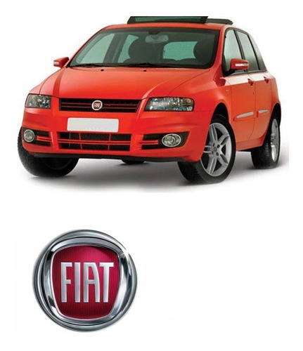 Emblema Fiat Stilo 08 2009 2010 2011 Vermelho