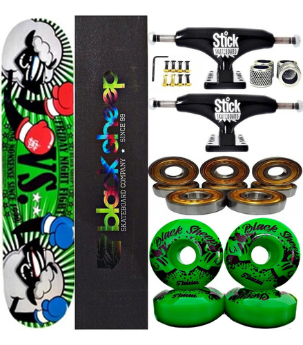 Skate Completo Black Sheep Street Rodas 53mm Abec 7 Original