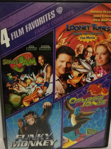 4 Movies Space Jam Looney Tunes Osmosis Jones & Funky Monkey