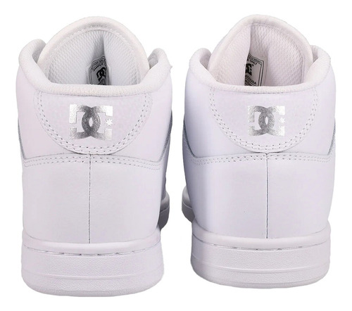 Dc Shoes Manteca 4 Mid Para Dama Color Blanco, Plata