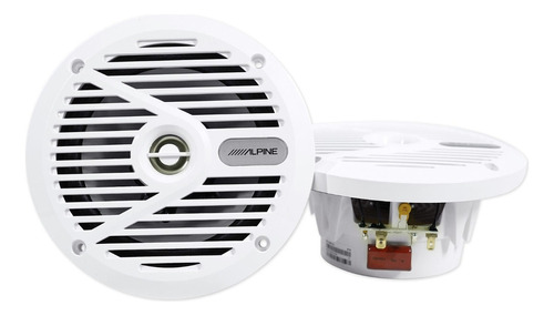 Altavoces Coaxiales 2 Vías Alpine Gama Marina Blanco 30w Rms