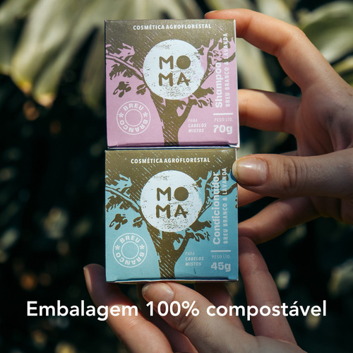 Shampoo Sólido em Barra Vegano Natural Breu e Lavanda Cabelos Mistos Low Poo Biodegradável 70g