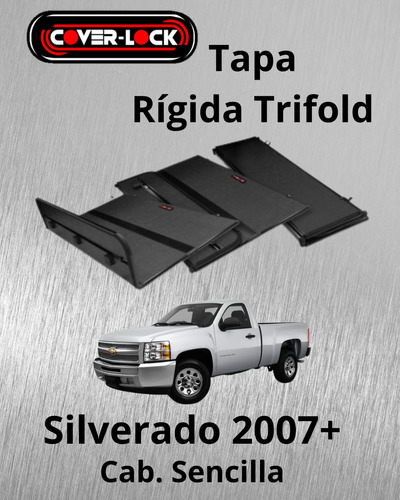 Tapa Dura Trifold Coverlock Para Chevrolet Silverado 2007+