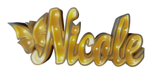 Imagen 8 de 10 de Nombres Iluminados 7 Letras 50 Cm Polyfan Luces Tu Nombre